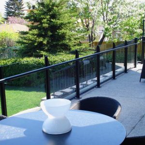 Glass Railing With Vinyl Stairs | Mountain View Sun Decks